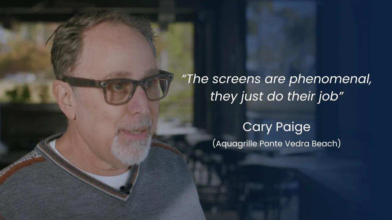 Cary Paige Aquagrille – Go-Fenetex motorized screens transform restaurant outdoor dining