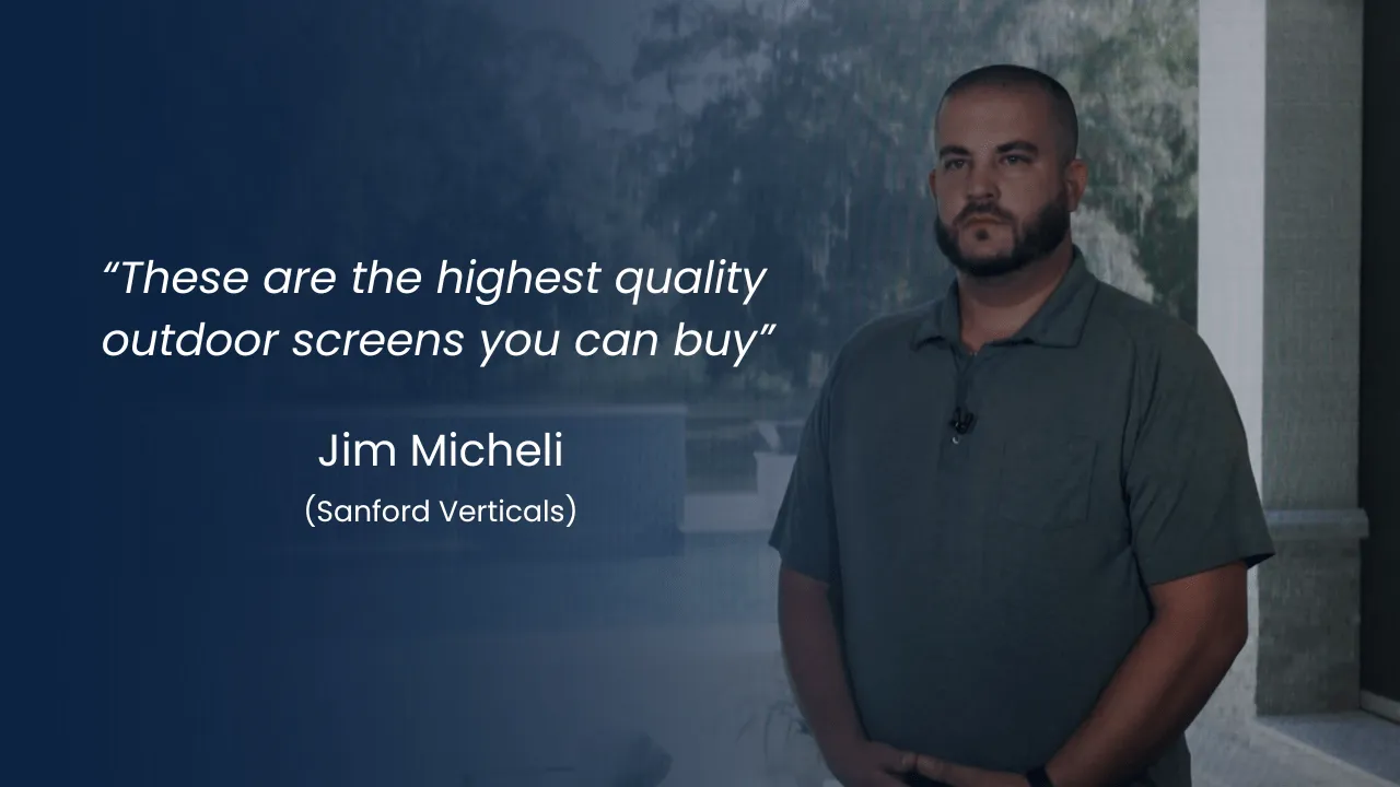 Jim Micheli Sanford Verticals – highest quality outdoor motorized screens dealer review