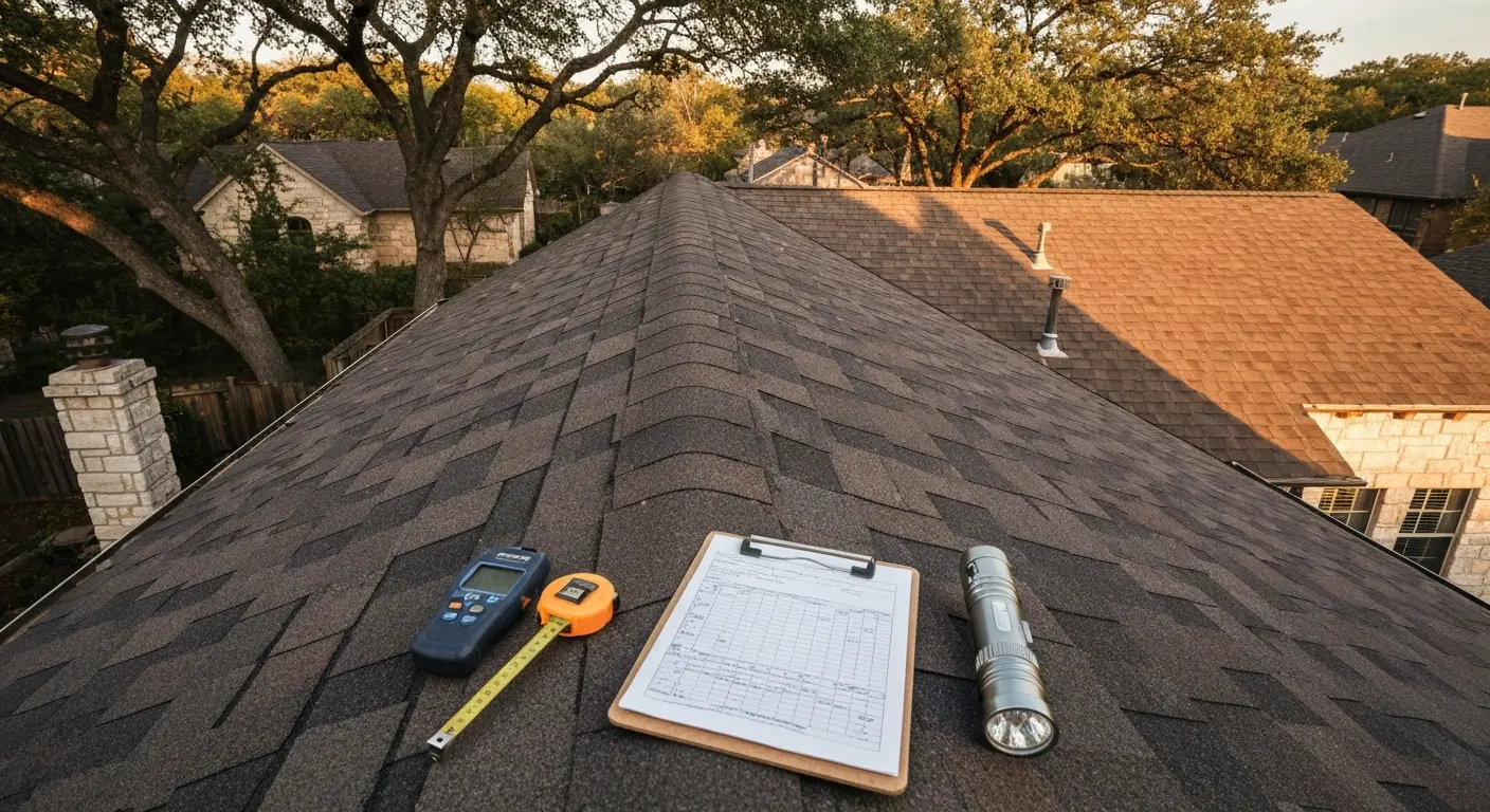 Roof inspection in South Austin