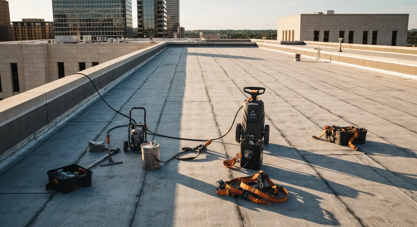 Commercial flat roof