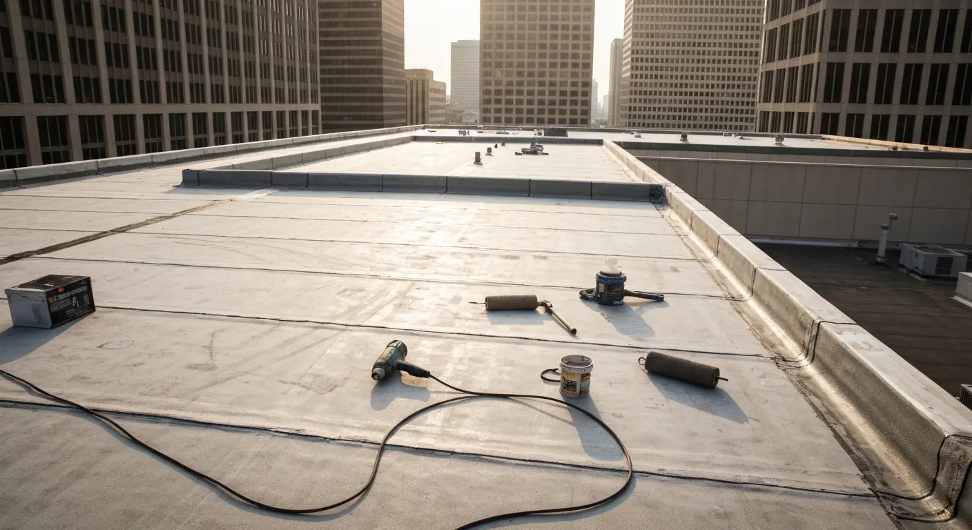 Flat roof repair Downtown Houston