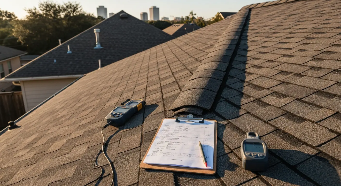 Professional roof inspection