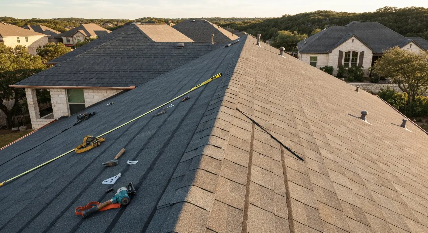 New roof installation North Austin