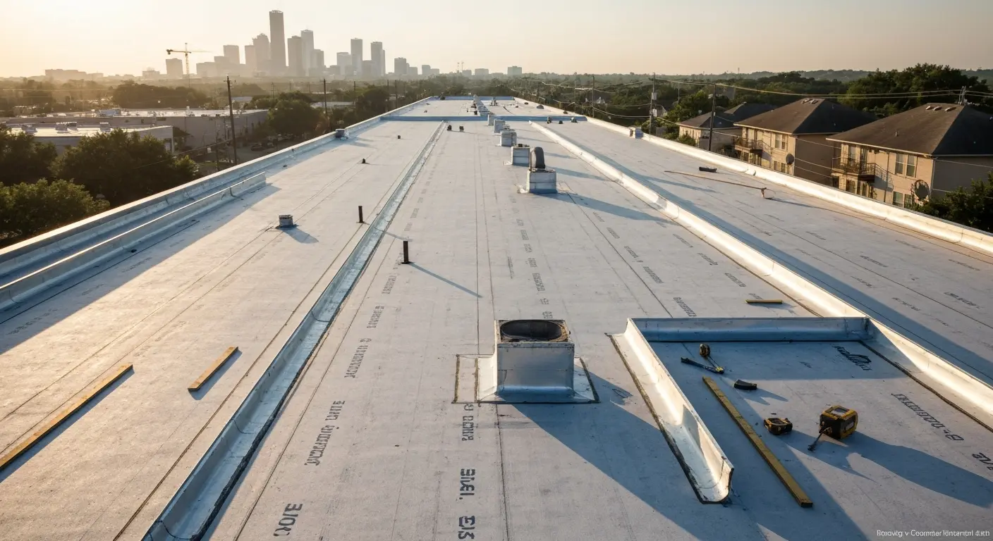 Commercial roofing system installation