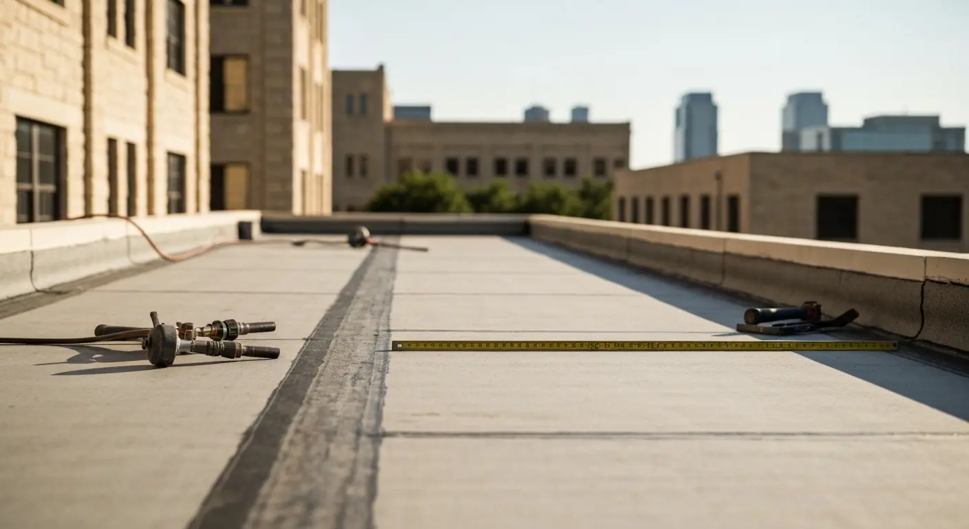 Commercial roofing work in Downtown Austin
