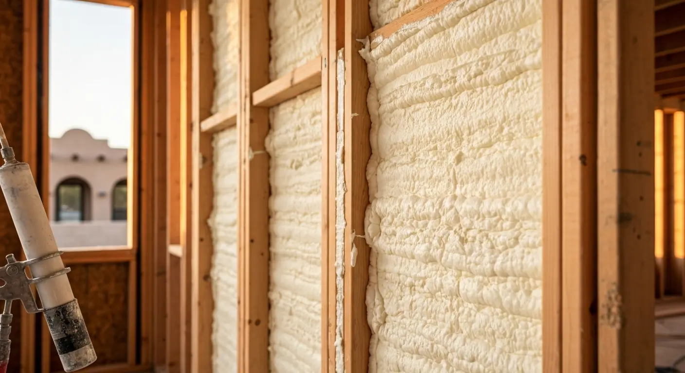 Wall cavity foam installation