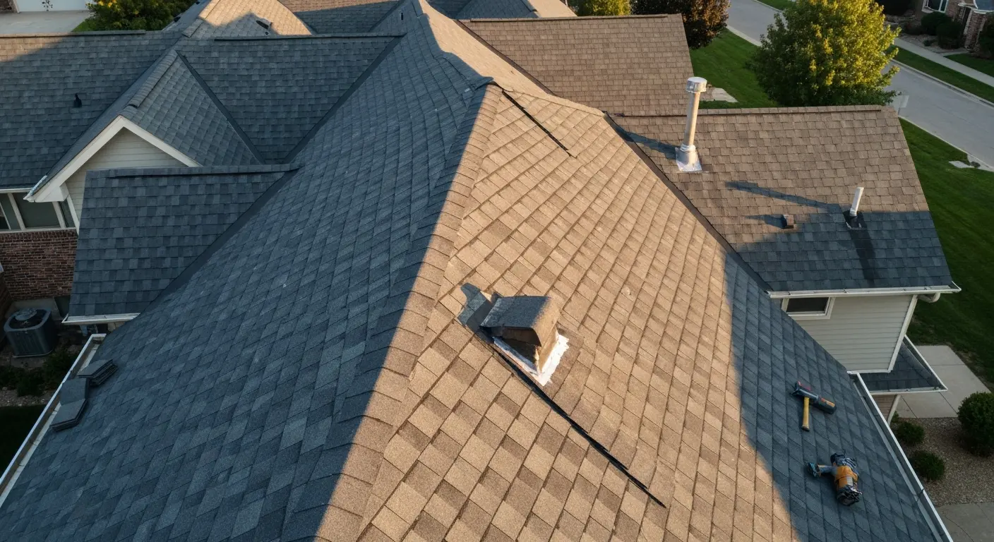 Residential asphalt shingle roof