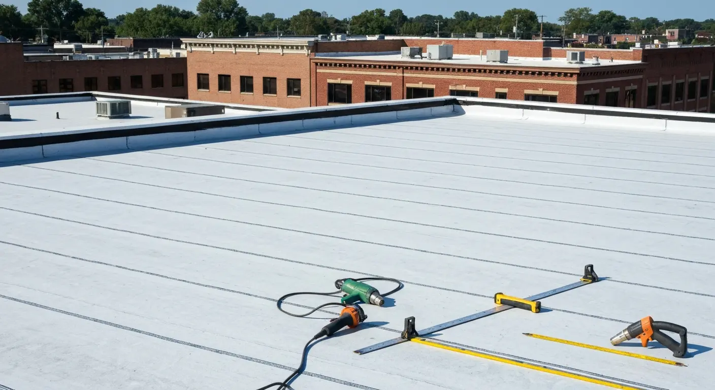 Commercial roofing installation