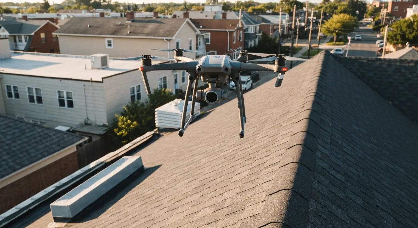 Roof inspection drone survey