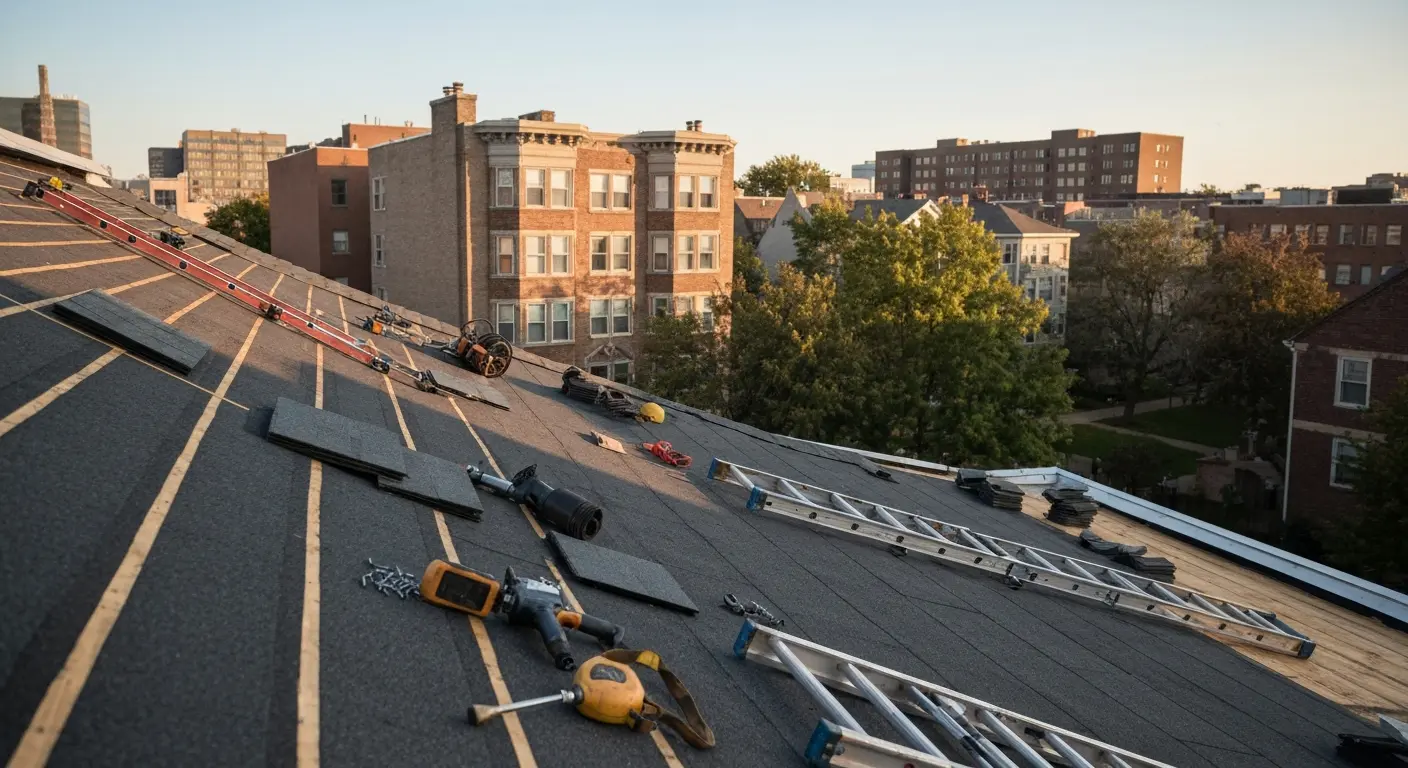 Emergency storm damage roof repair