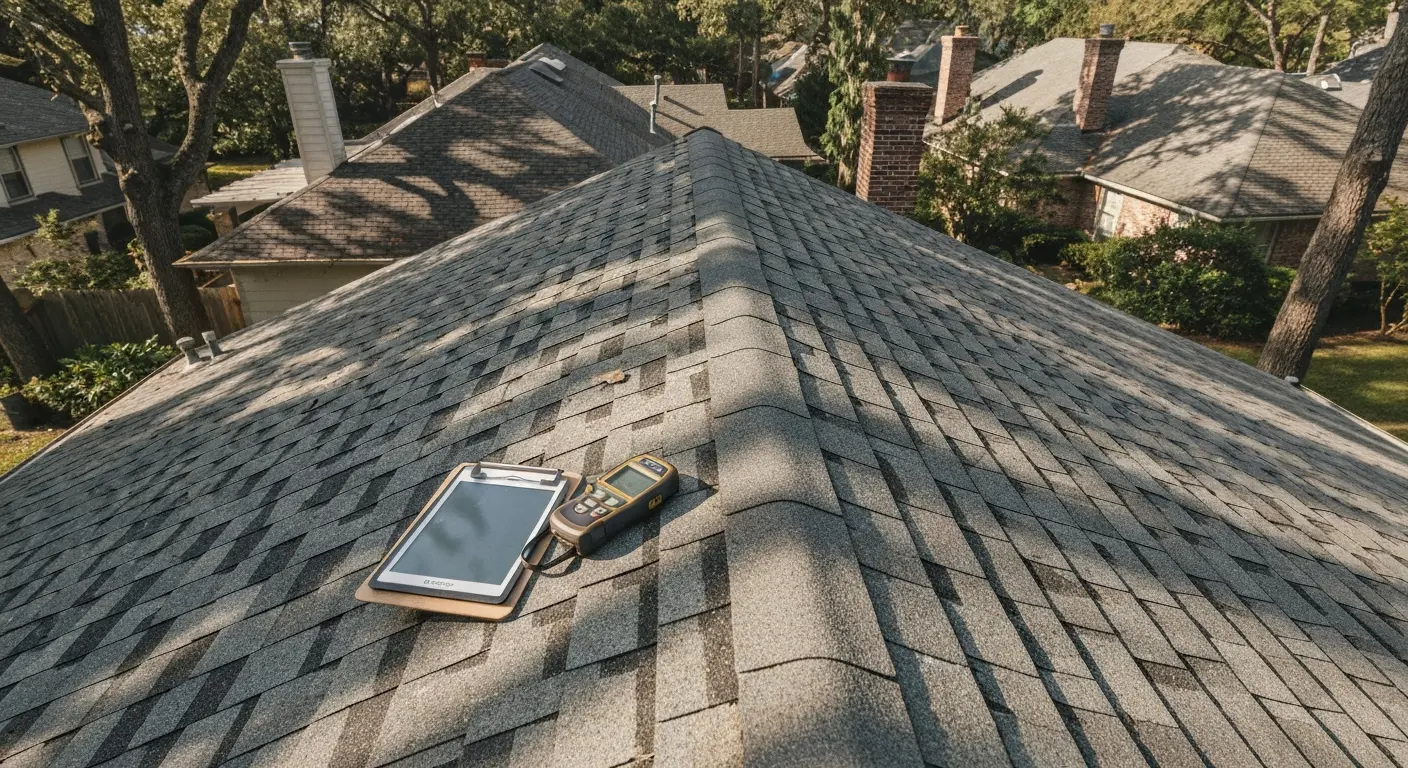 Professional roof inspection in Heights neighborhood