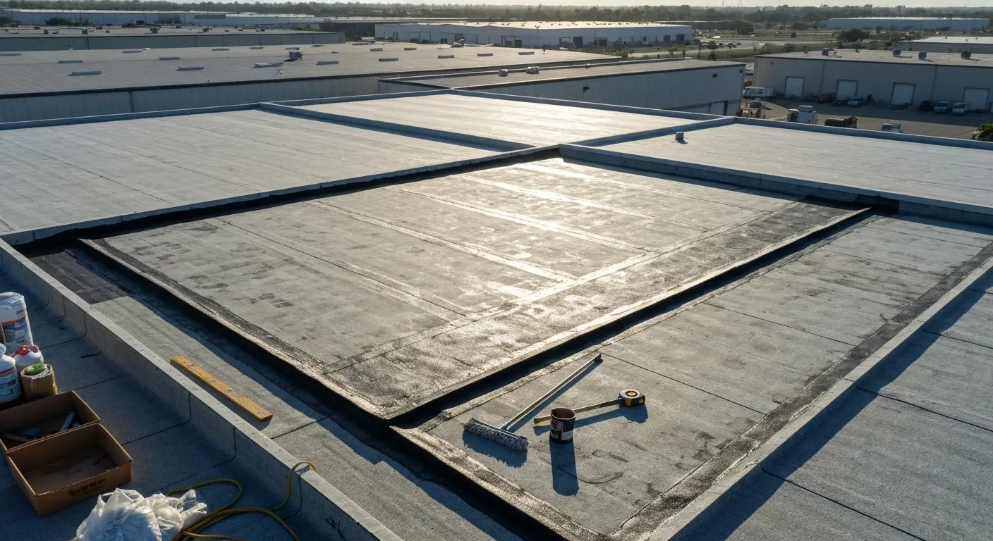 Roof repair work
