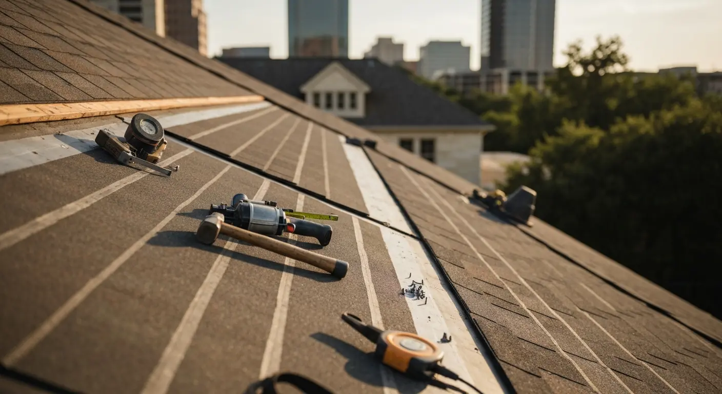 Residential roof repair in Downtown Austin