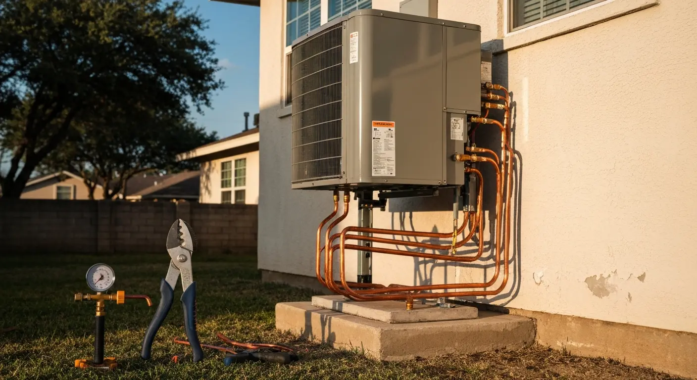 Central air conditioning installation