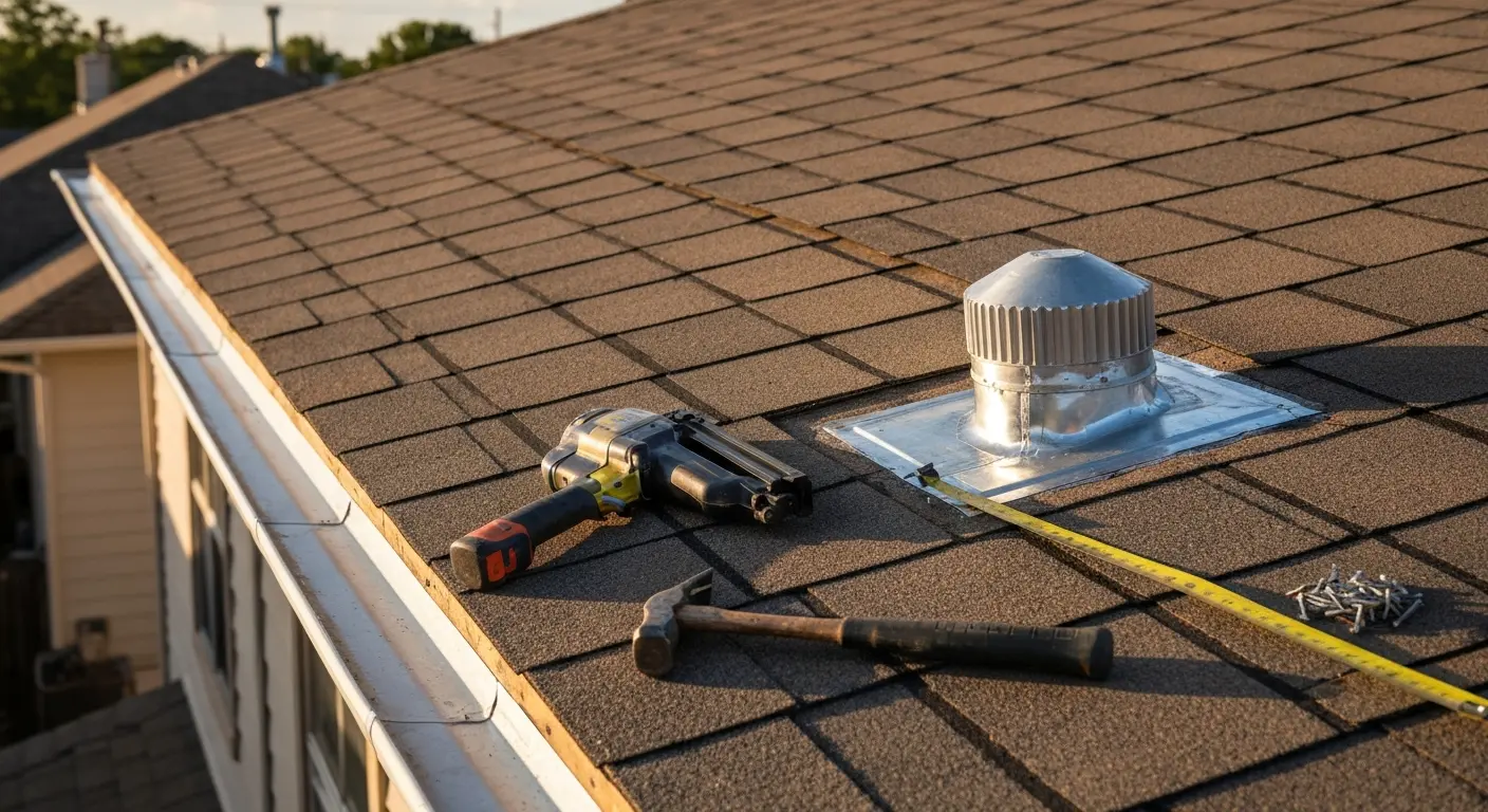 Roof repair work