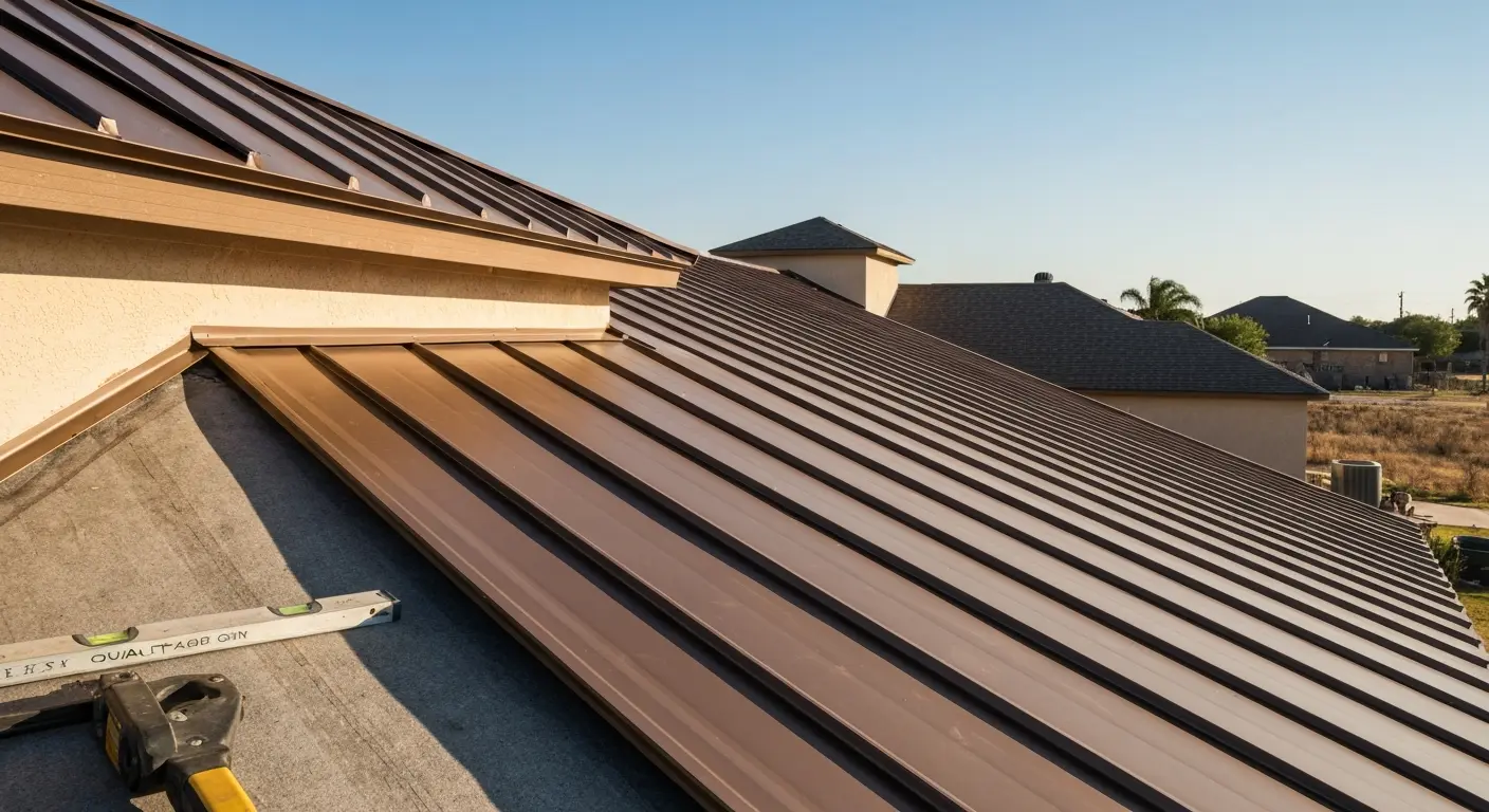 Metal roof installation