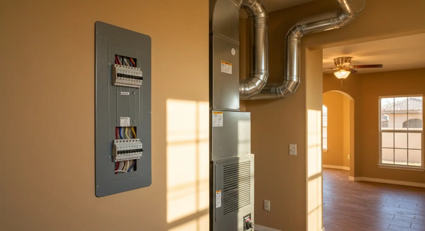 Electrical panel and HVAC installation