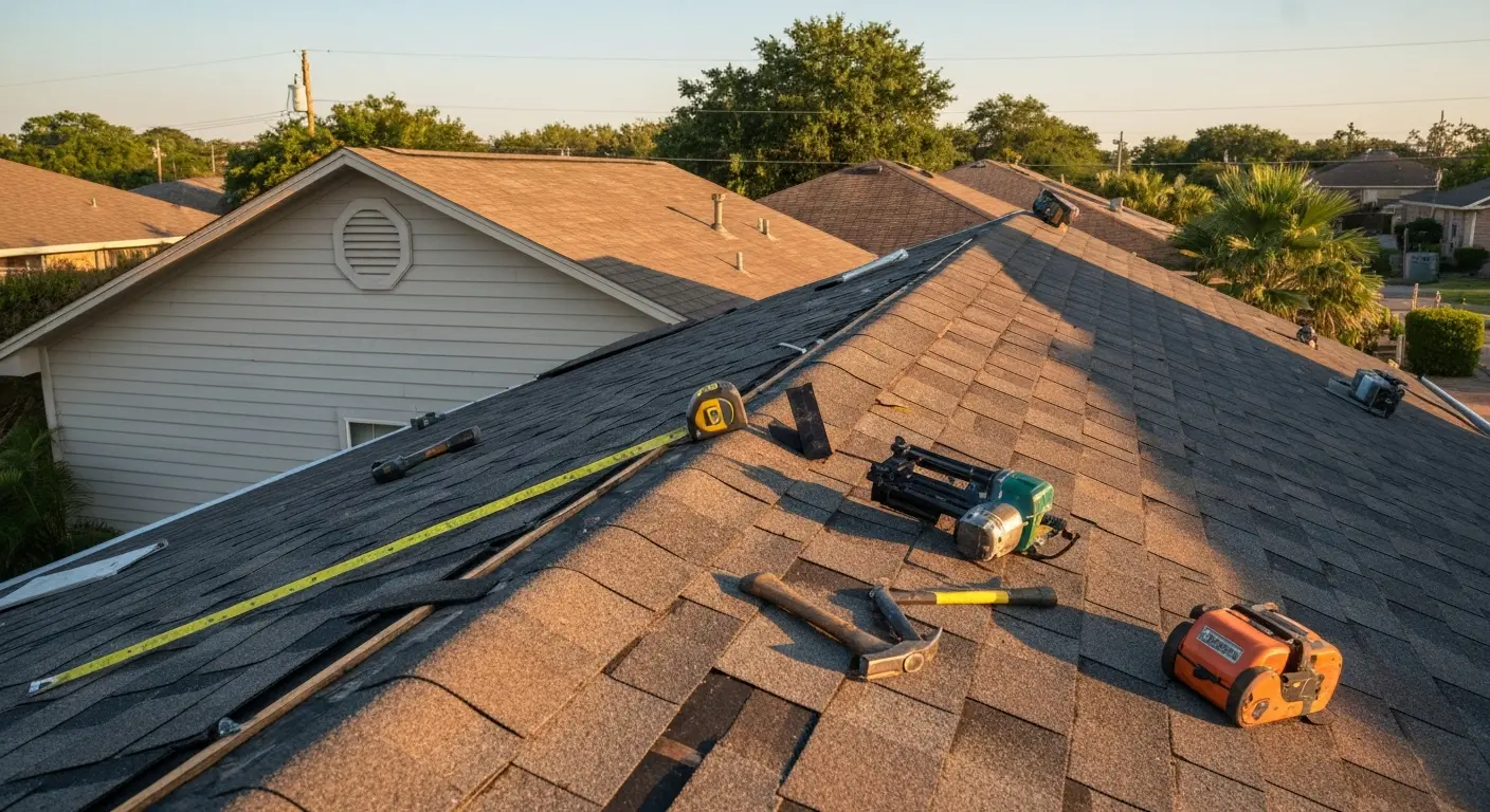 Storm damage roof repair