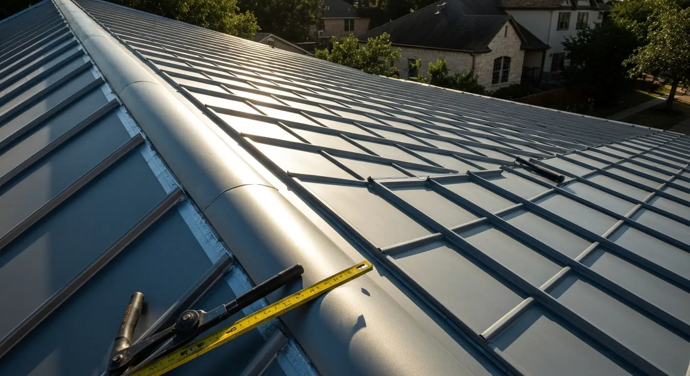 Metal roof installation