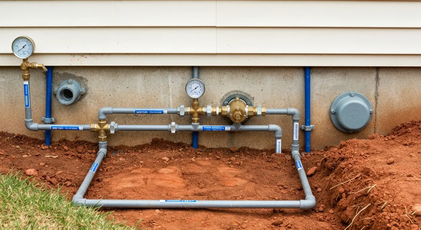 Gas line installation