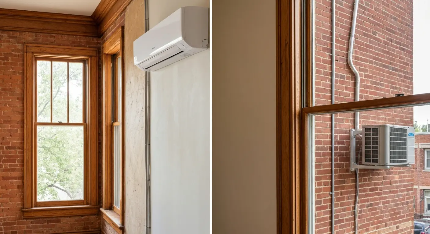 Ductless mini-split air conditioning system