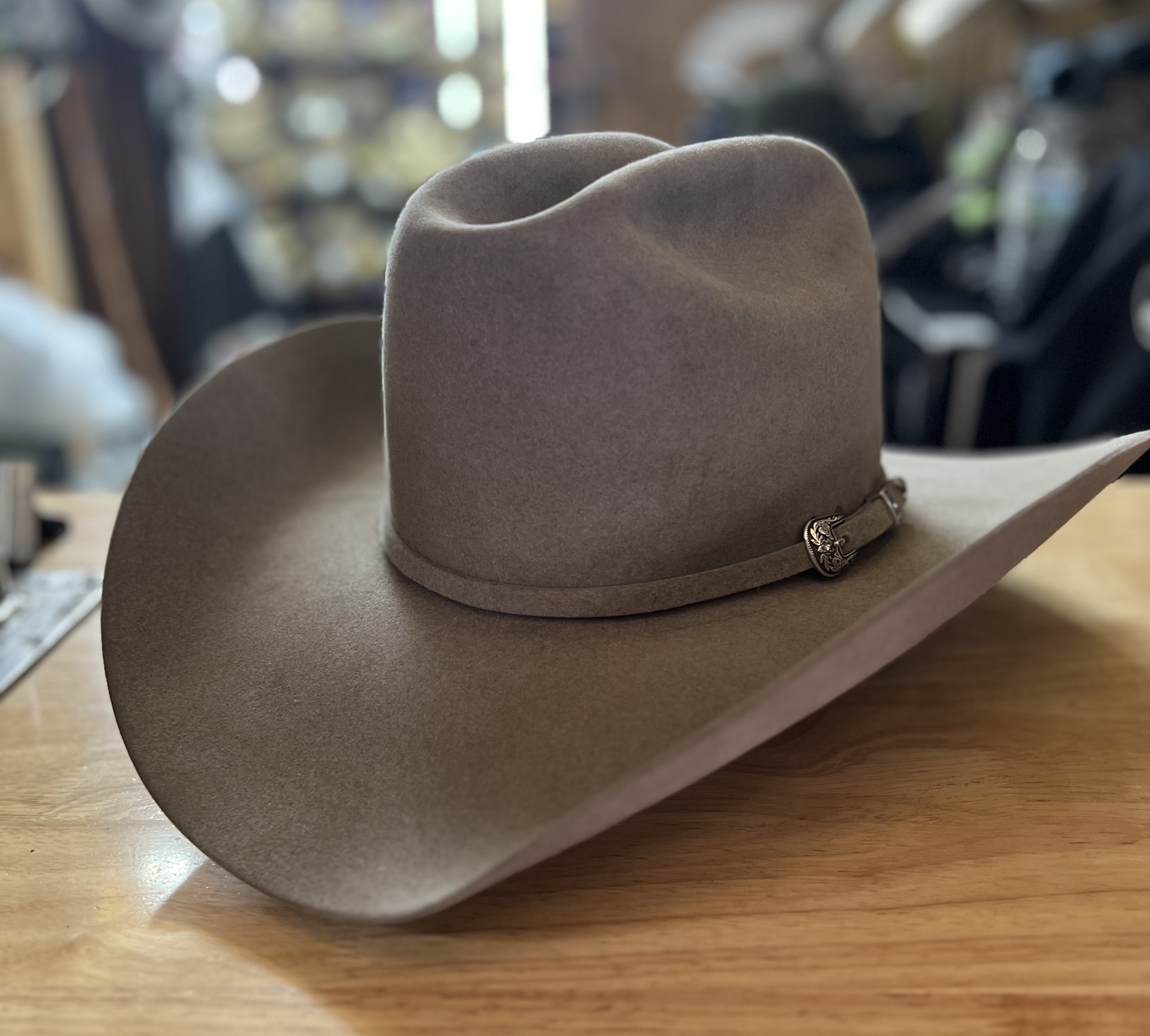 Custom tan cowboy hat