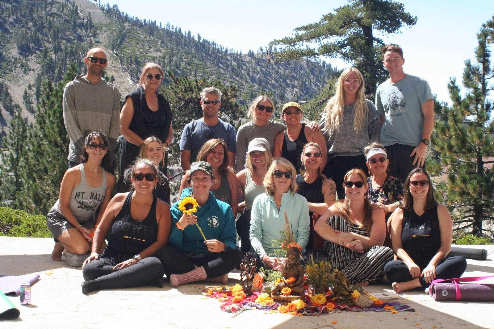 Tadasana guests and guides gathered together