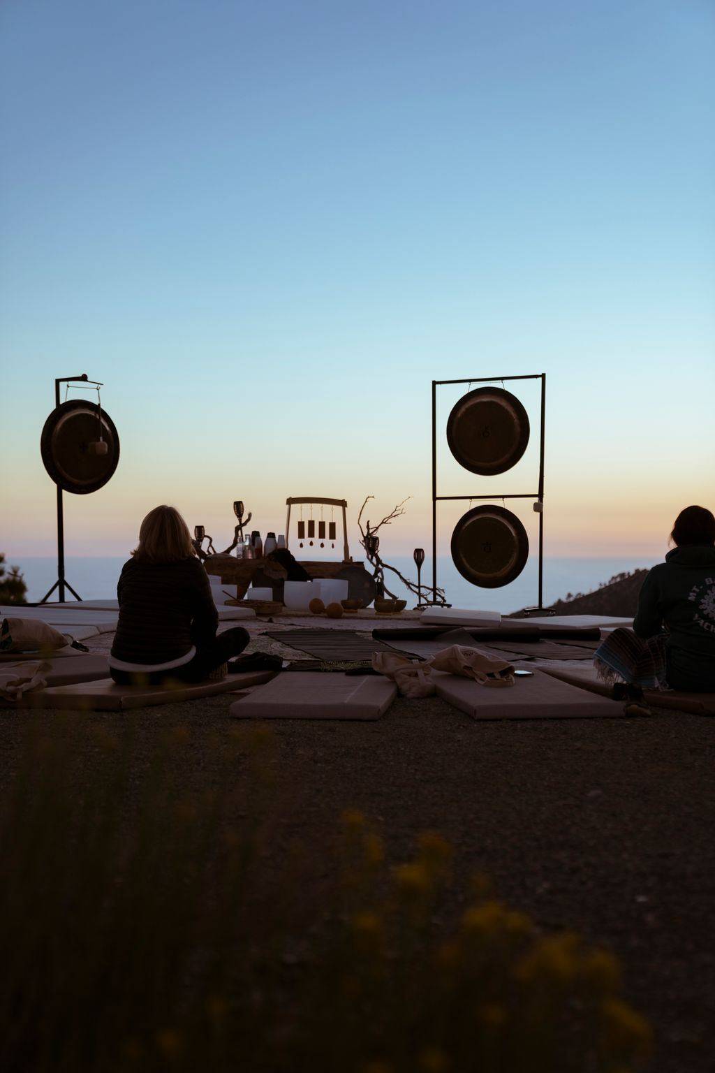 Gong sound bath at sunset
