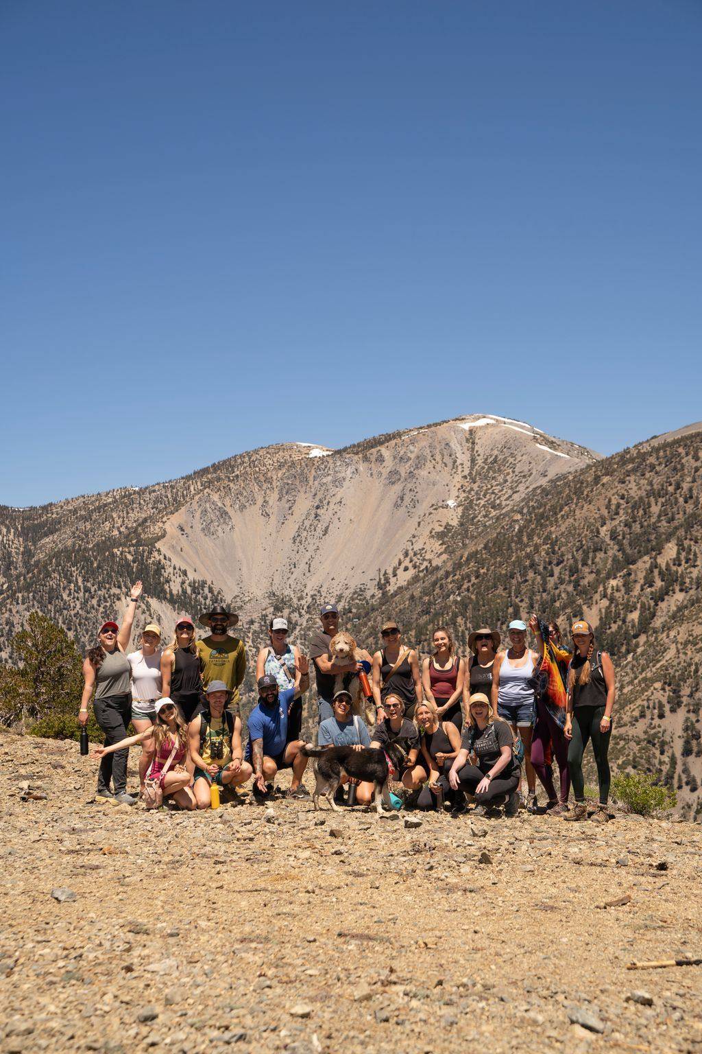 Hikers in front of Old Baldy