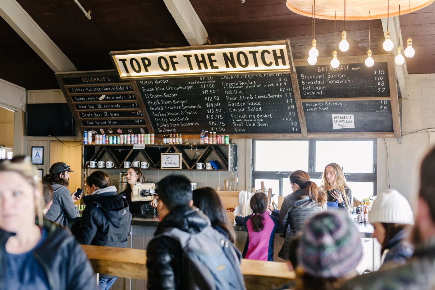 The bar under the Top of the Notch menu boards
