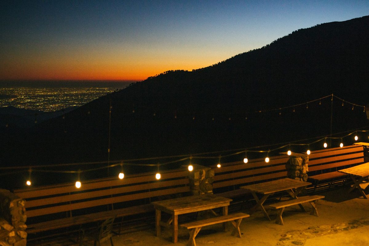 The Top of the Notch deck at sunset