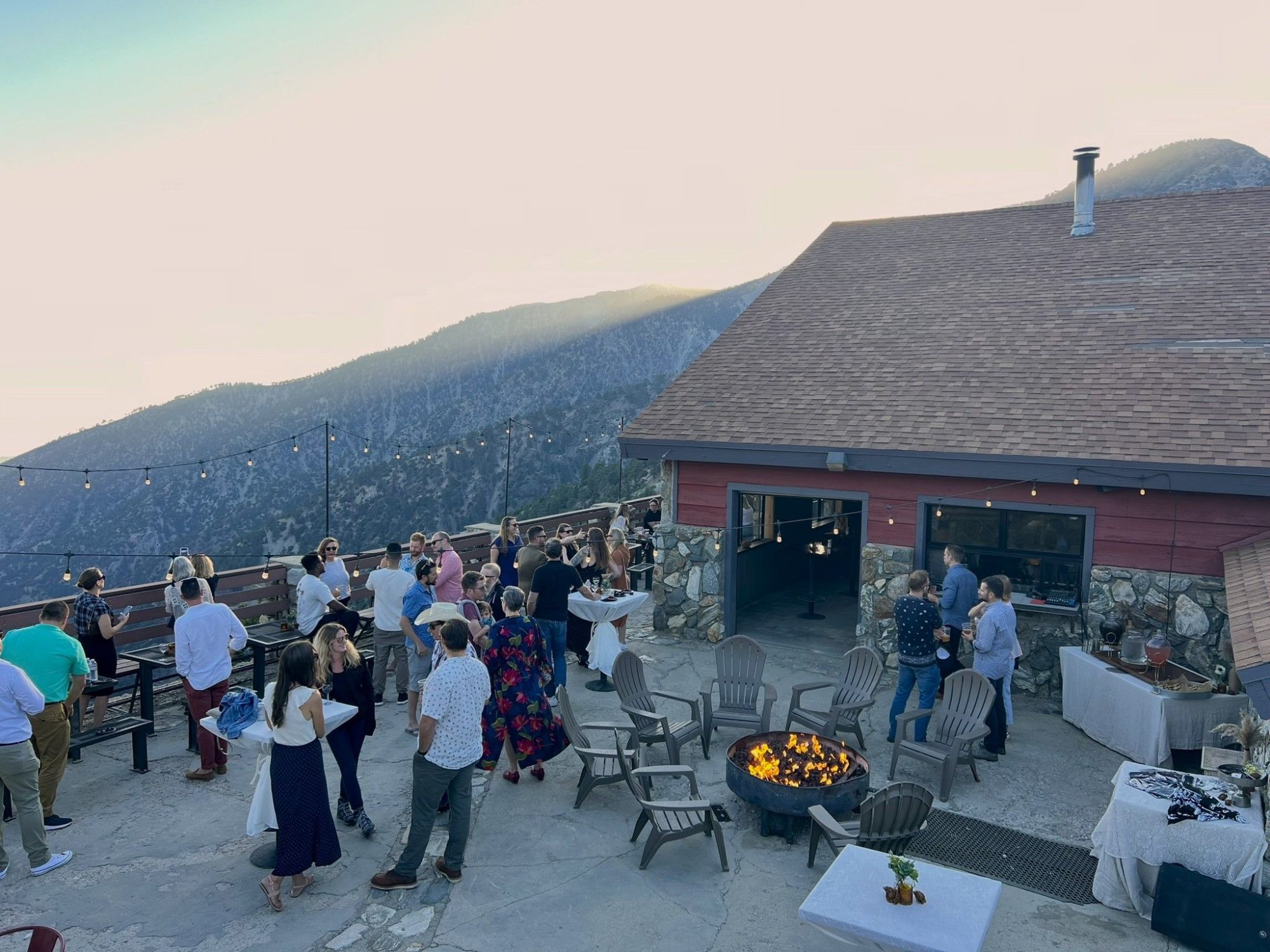 An outdoor event crowd at Top of the Notch