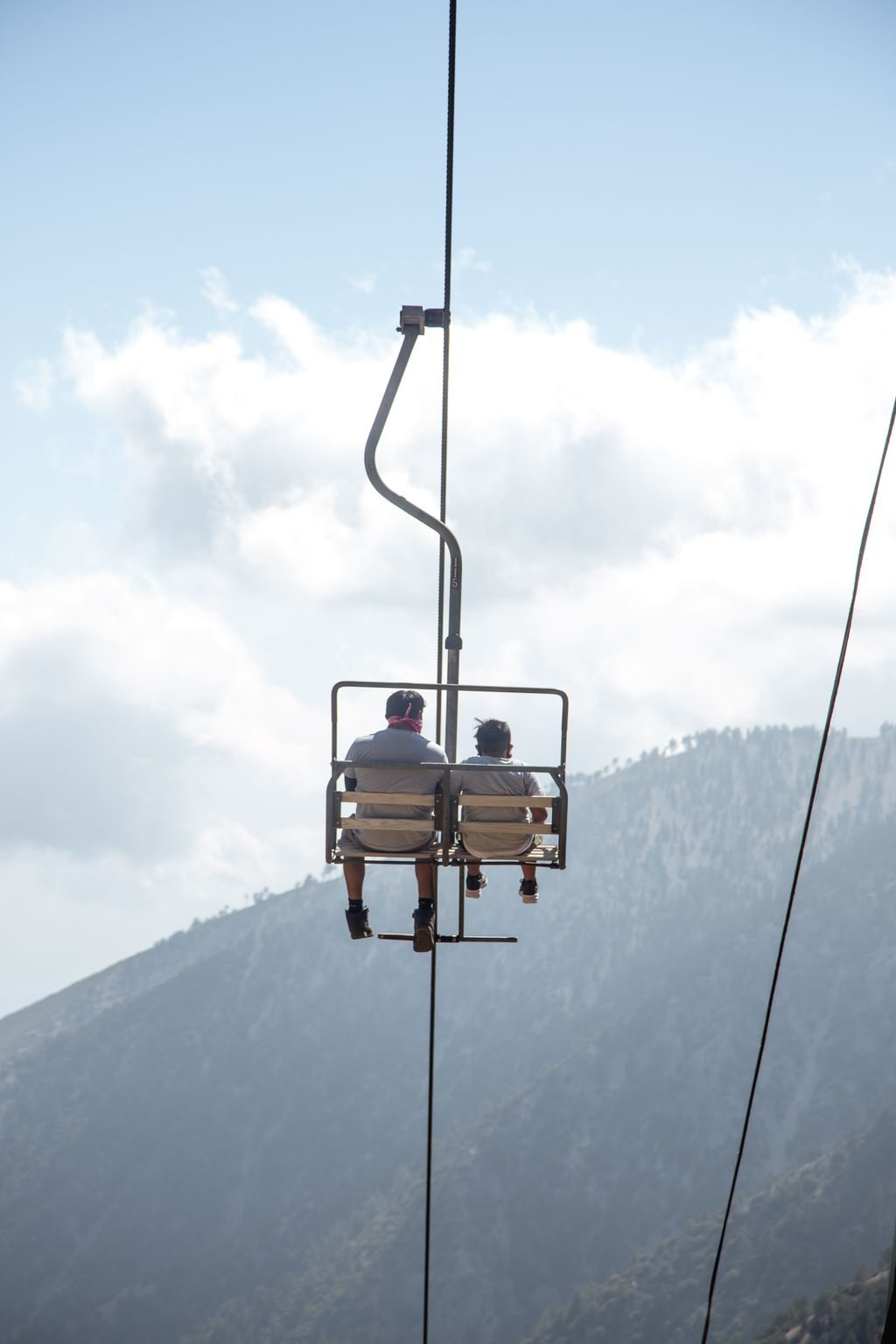 The chairlift above the clouds