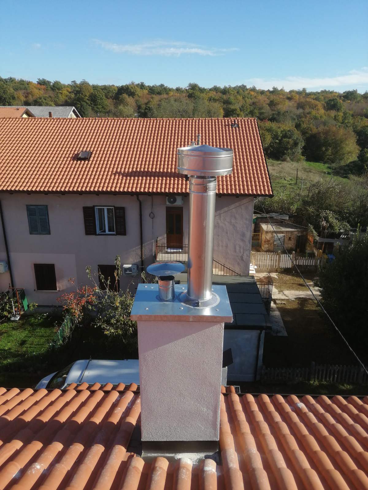 Inox kapa s mrežicom za zaštitu od ptica i nečistoća