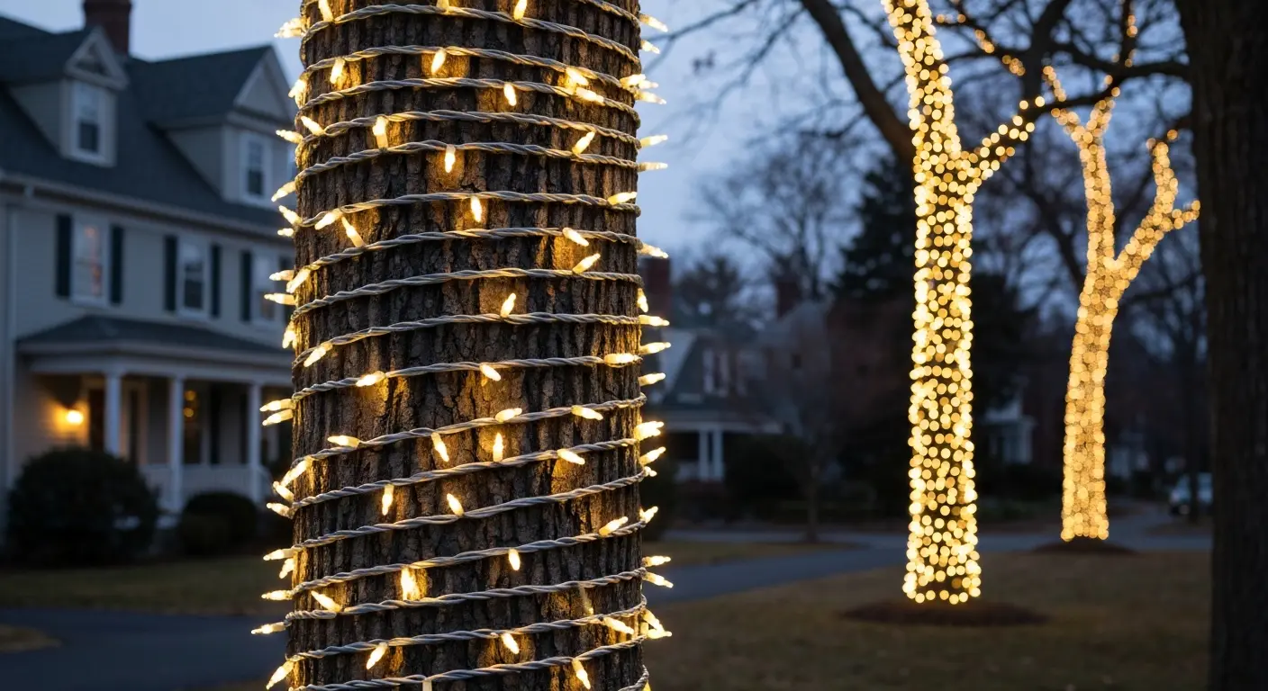 Tree wrap holiday lights