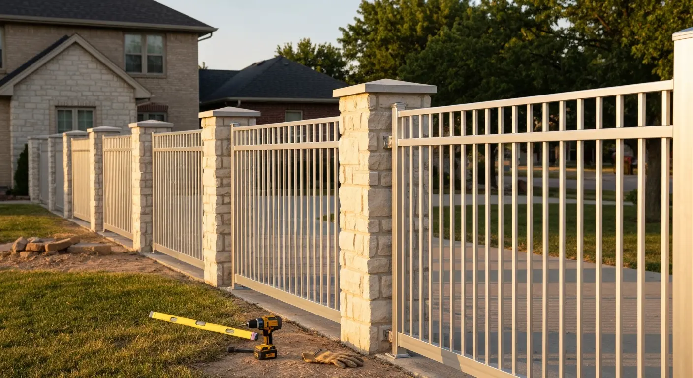 Metal fence installation