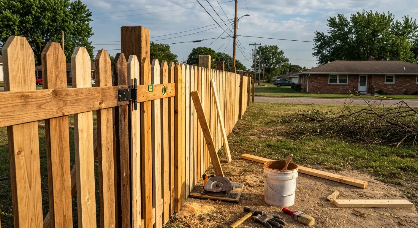 Fence repair and storm damage