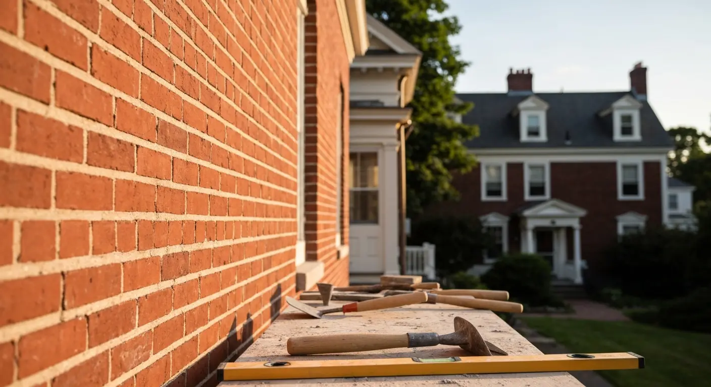 Red brick siding replacement project
