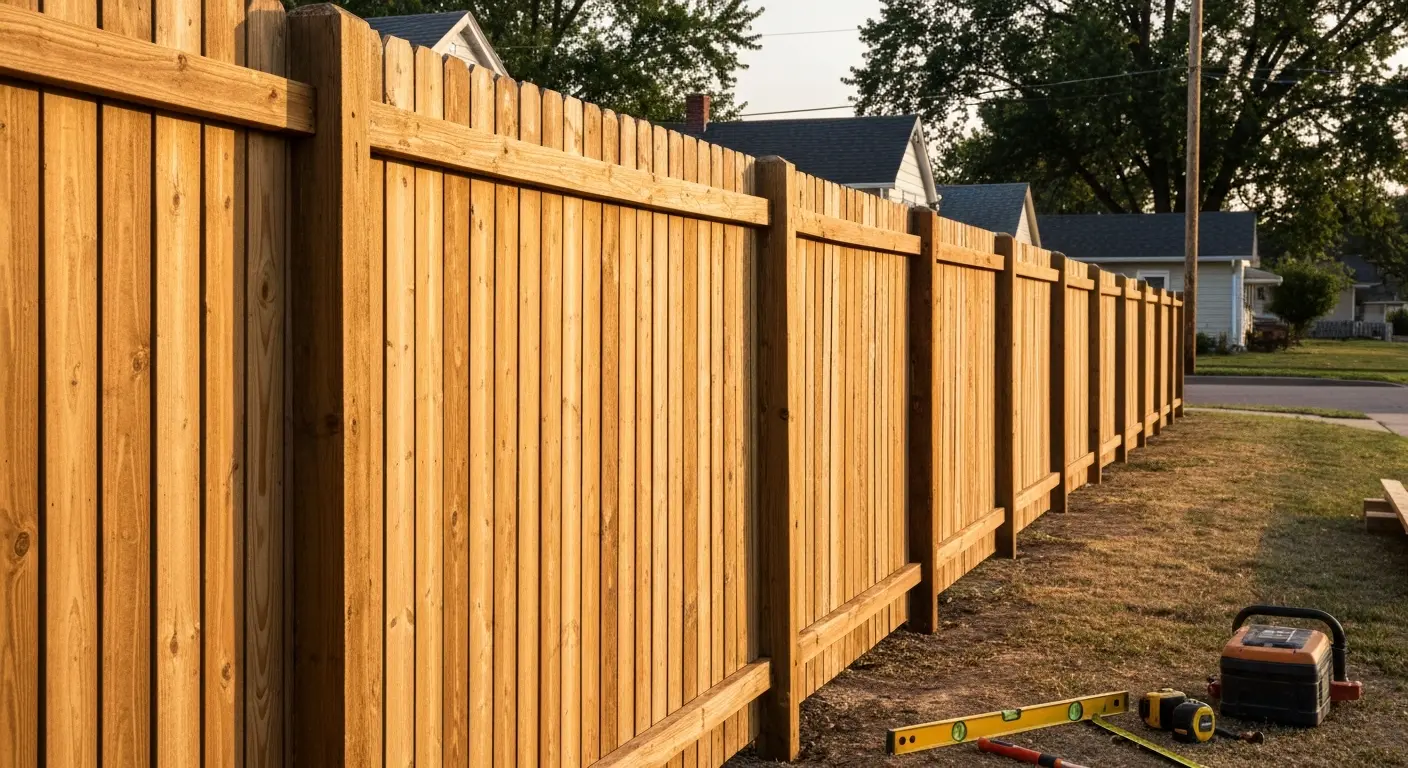 Residential fence installation