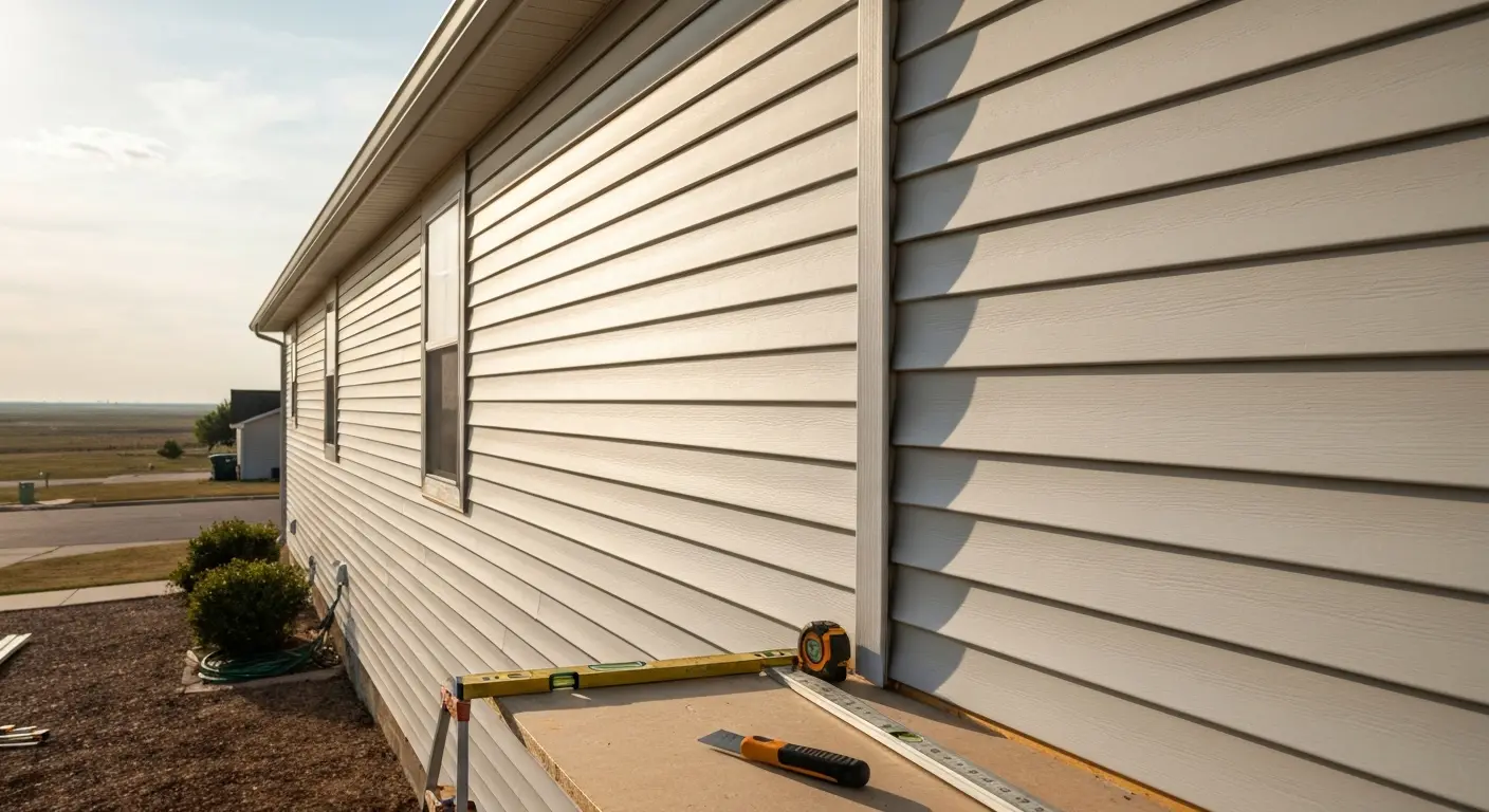 Vinyl siding installation project