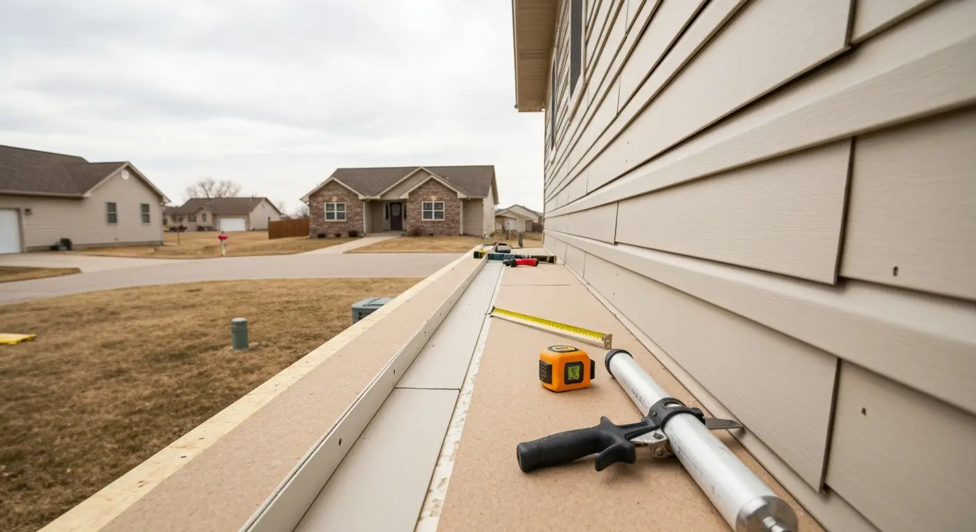 Siding installation project