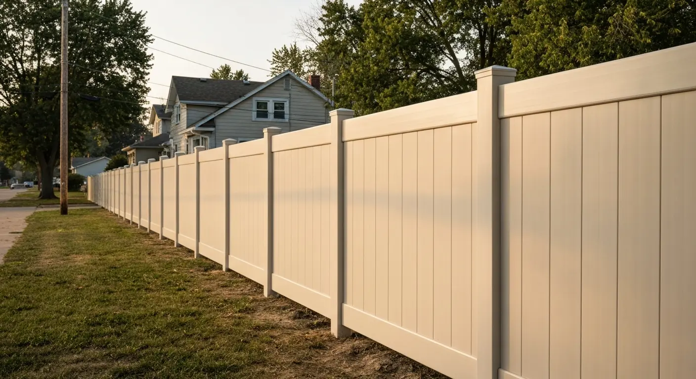 Vinyl fence installed in Haysville neighborhood