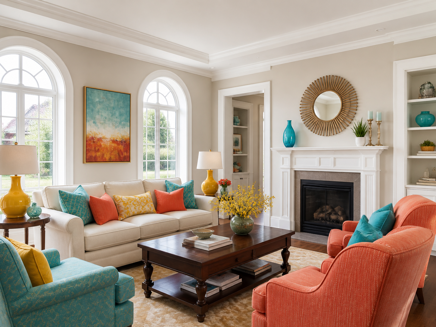 Fresh paint on walls inside a home