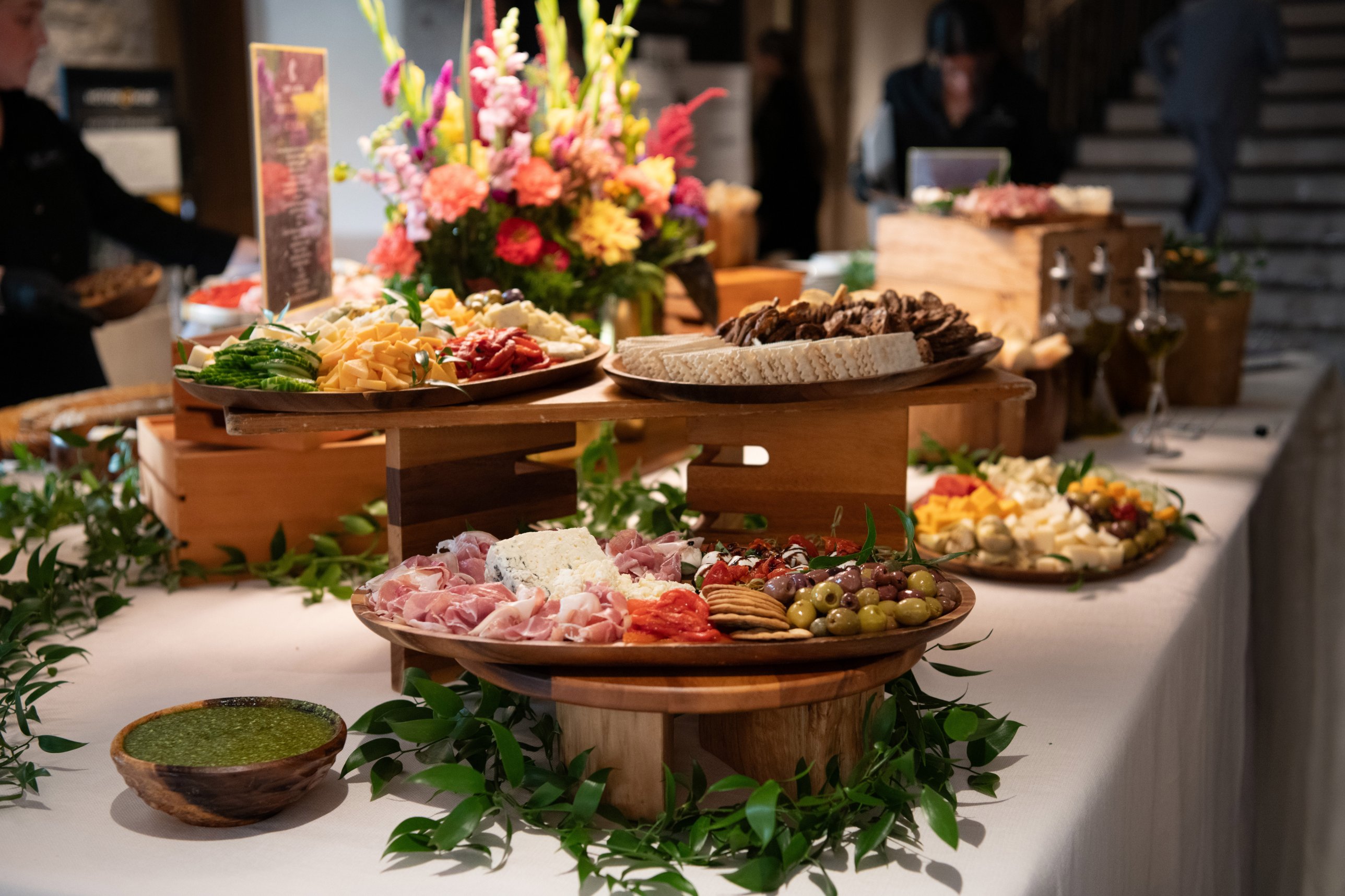 Chef's grazing table at Motion and Muse
