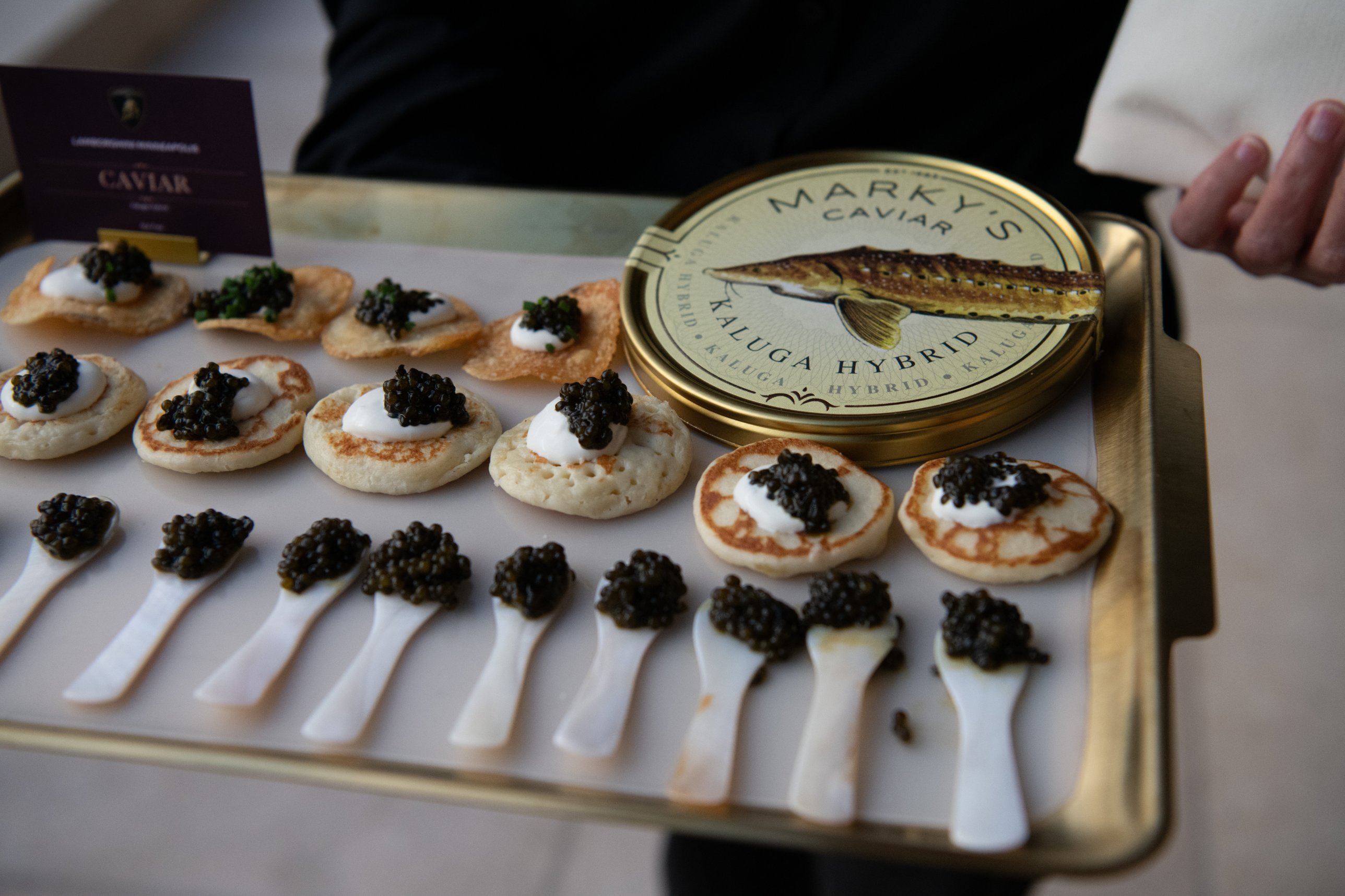 Caviar service at Motion and Muse
