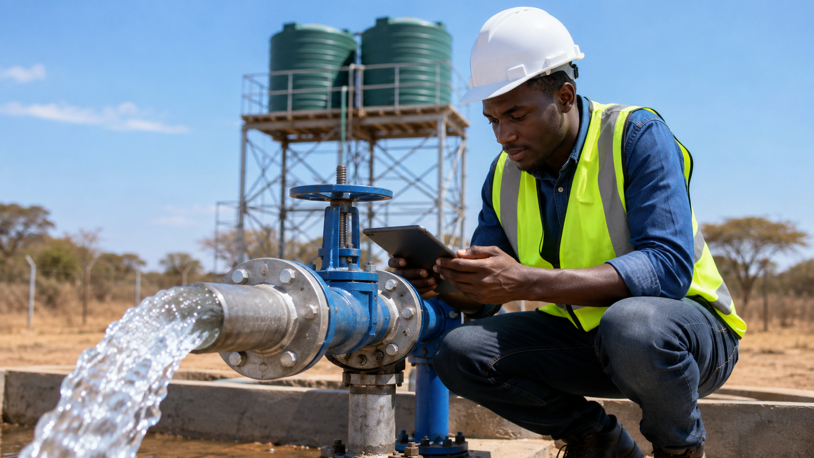 Water infrastructure worker
