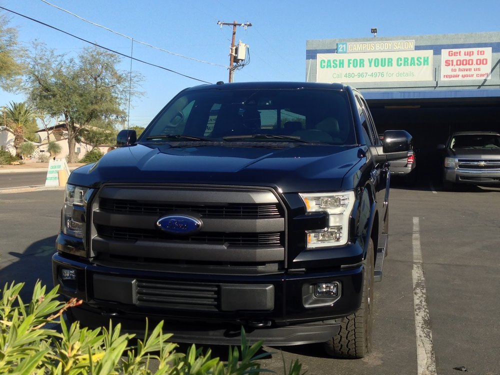 Dent repair work at Campus Body Salon Ltd. (Collision Center), Tempe, AZ