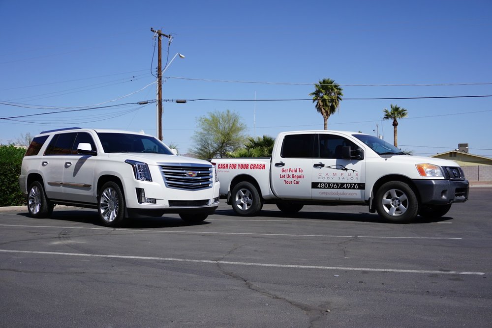 Auto body paint refinishing at Campus Body Salon Ltd. (Collision Center), Tempe, AZ