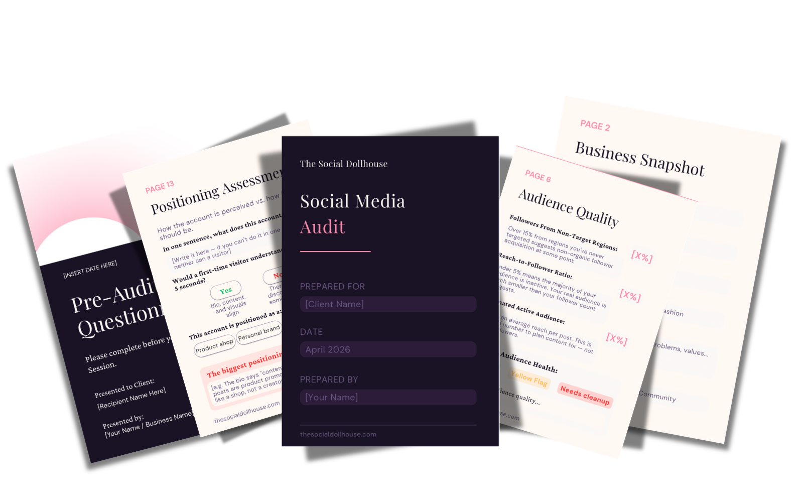 Canva Audit Framework template pages