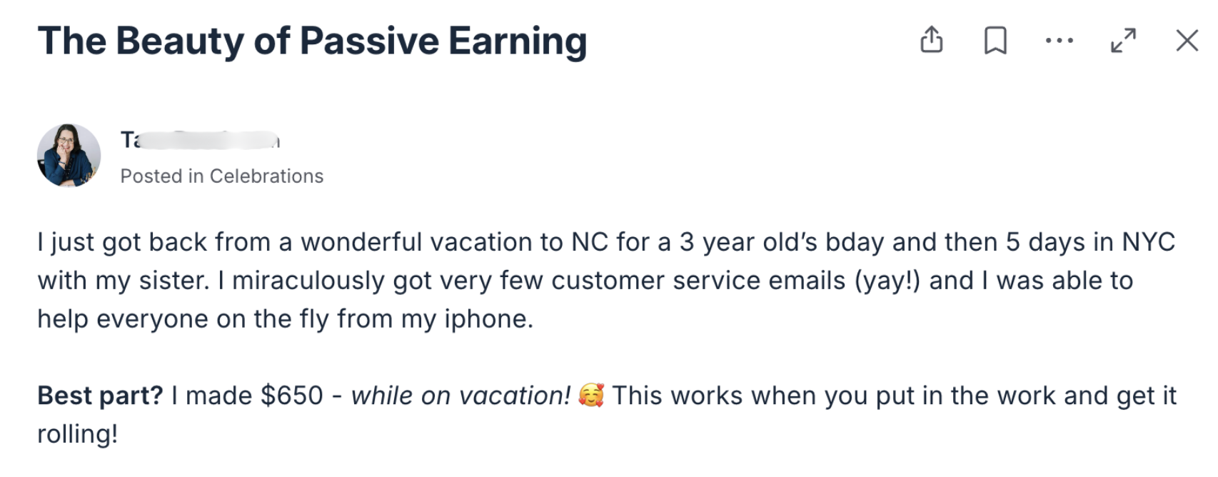 Ta— — Beauty of Passive Earning